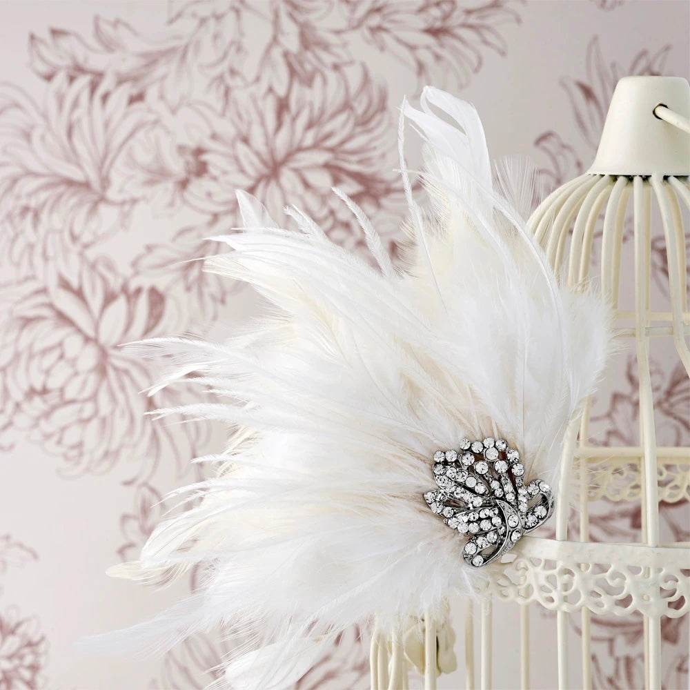 Gatsby feather hair clip